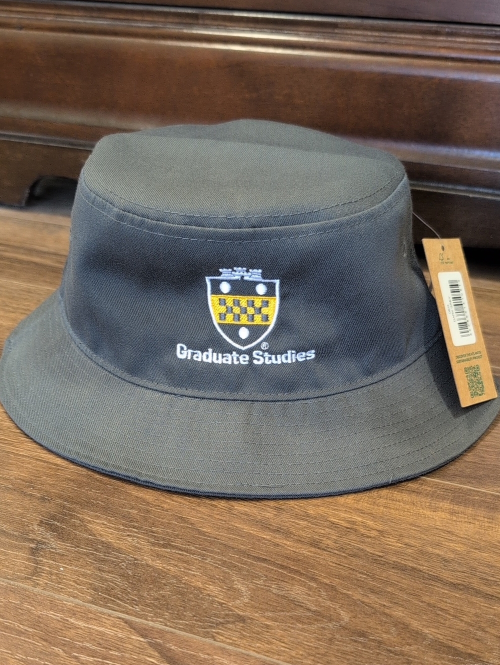 Graduate Studies Charcoal Gray Embroidered Bucket Hat
